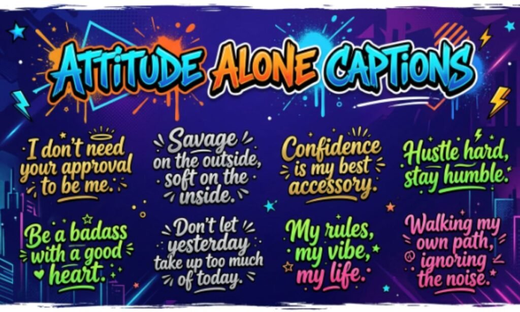 Attitude Alone Captions