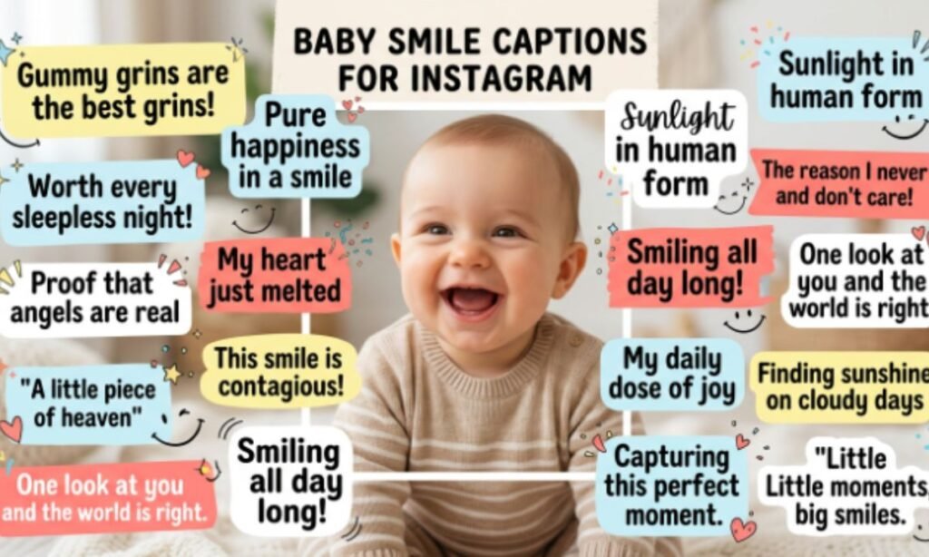 Baby smile captions for Instagram