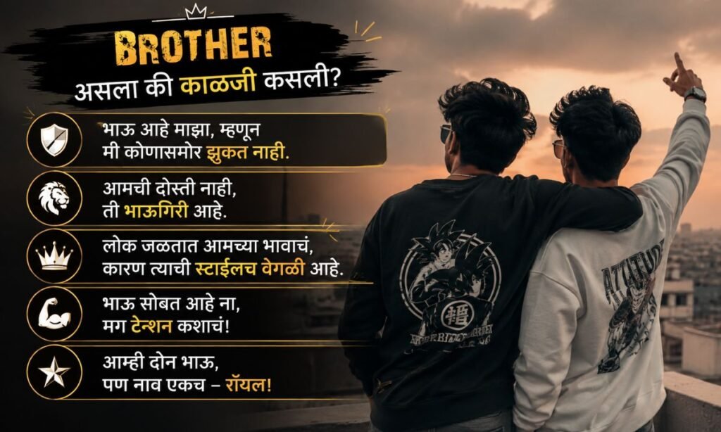 Brother Attitude Captions in Marathi