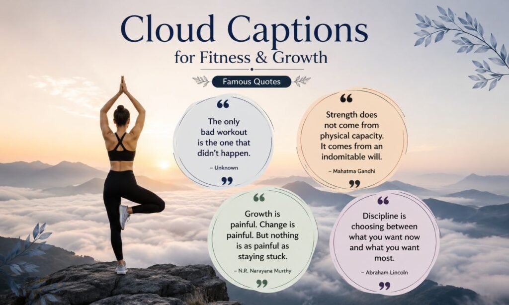 Cloud Captions for Fitness & Growth