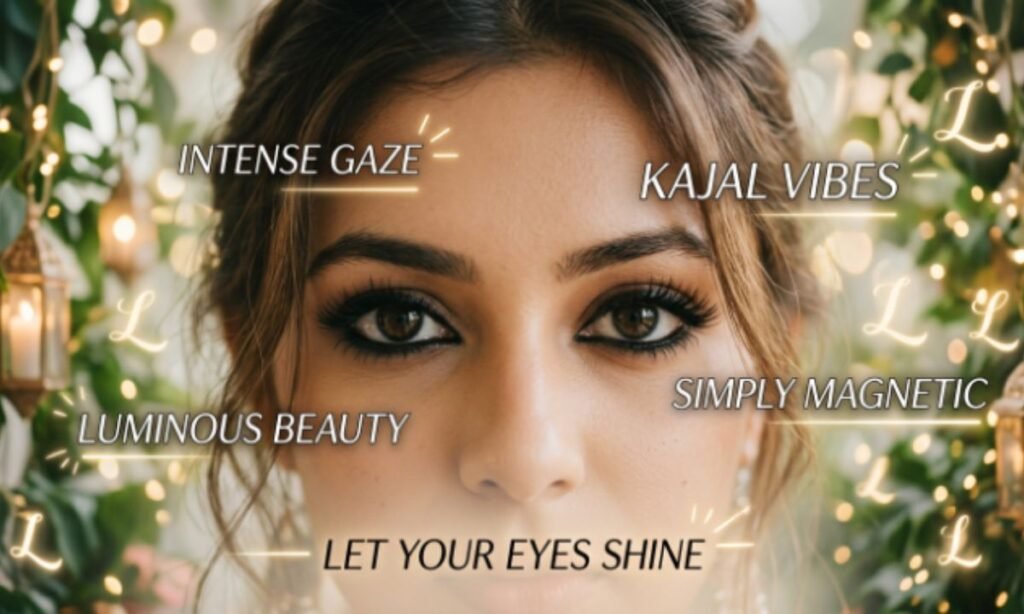 Eye Captions with Kajal Vibes