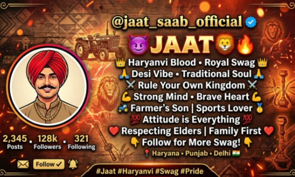 Jaat Instagram Bio stylish