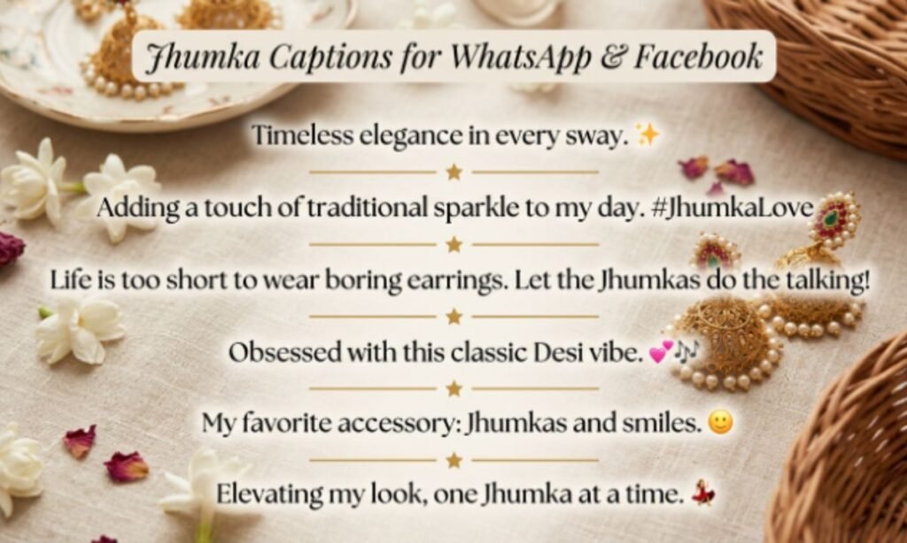 Jhumka Captions for WhatsApp & Facebook