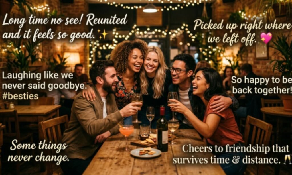 Long Time No See Friends Captions for Instagram