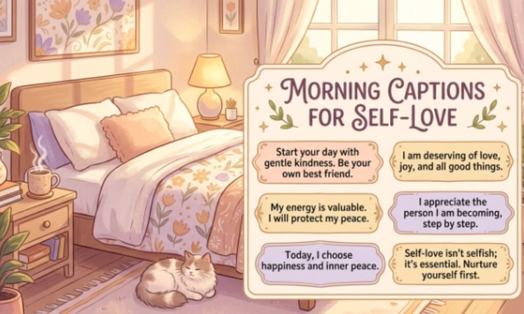 Morning Captions for Self-Love