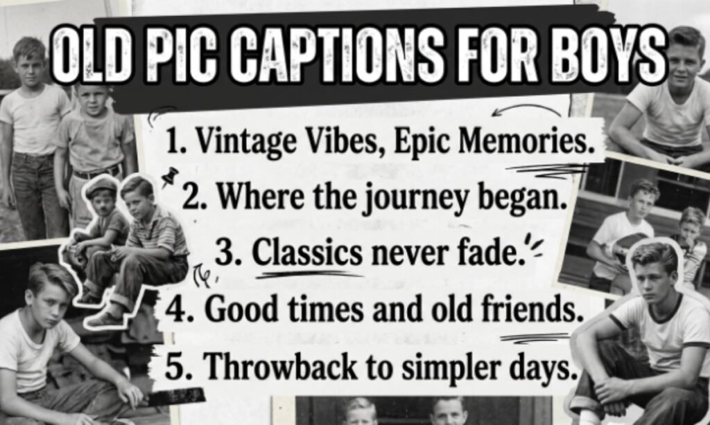 Old Pic Captions for Boys