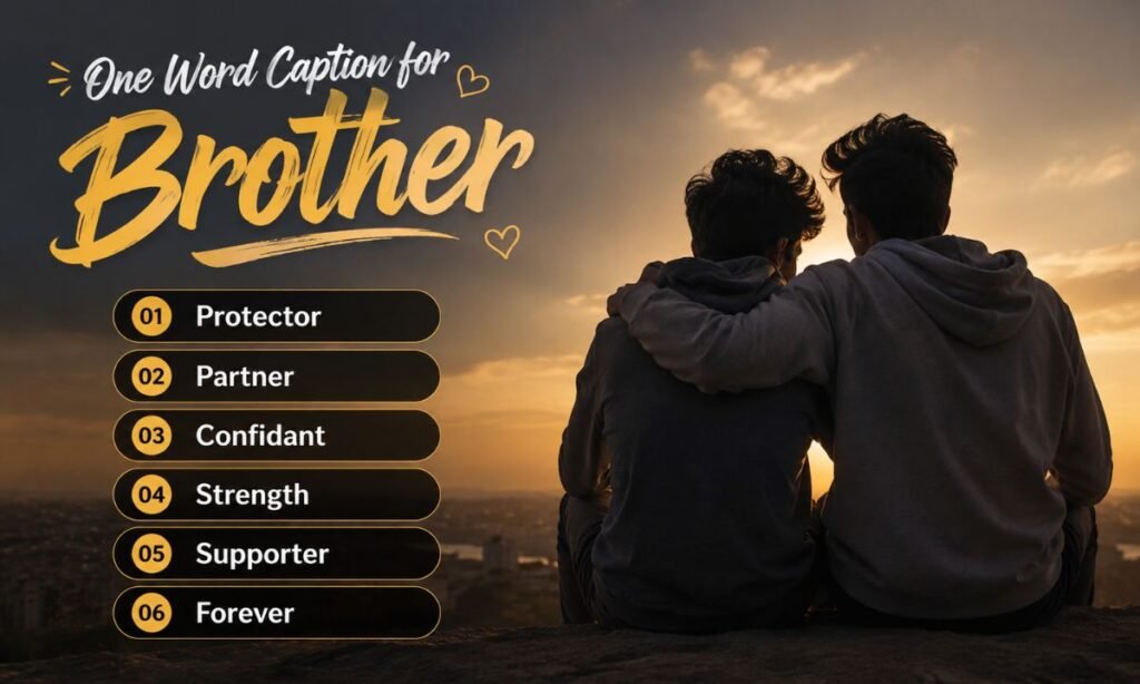 One Word Caption for Brother