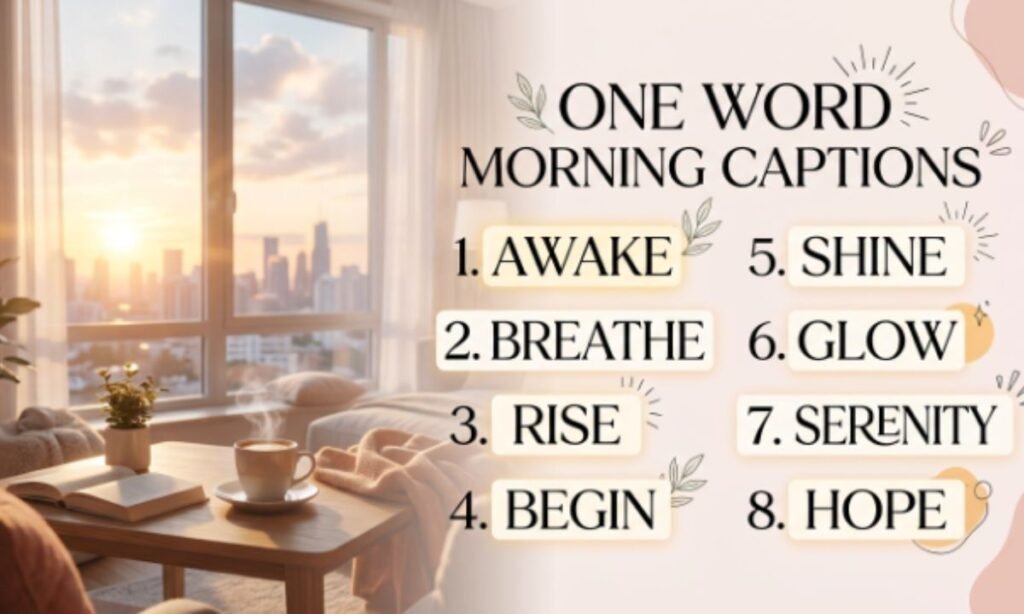 One Word Morning Captions for Instagram