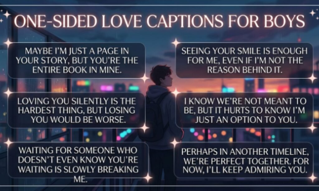 One-sided Love Captions for Boys