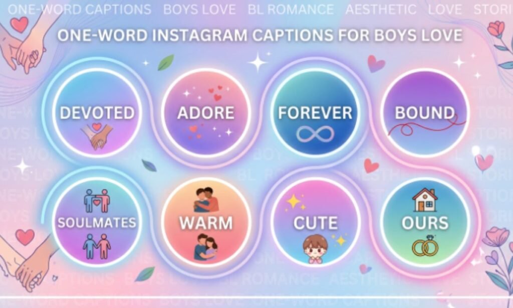 One-word Instagram Captions for Boys Love