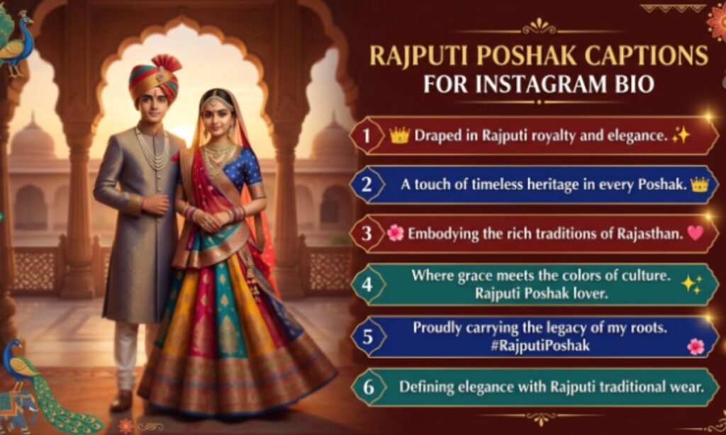Rajputi Poshak Captions for Instagram Bio