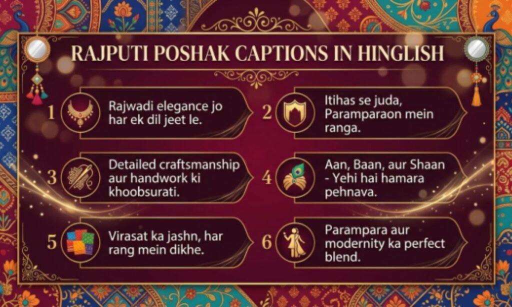 Rajputi Poshak Captions in Hinglish