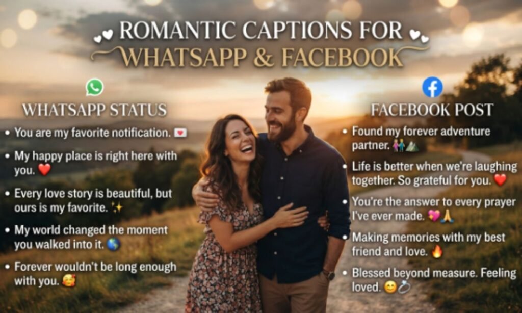 Romantic Captions for WhatsApp and Facebook