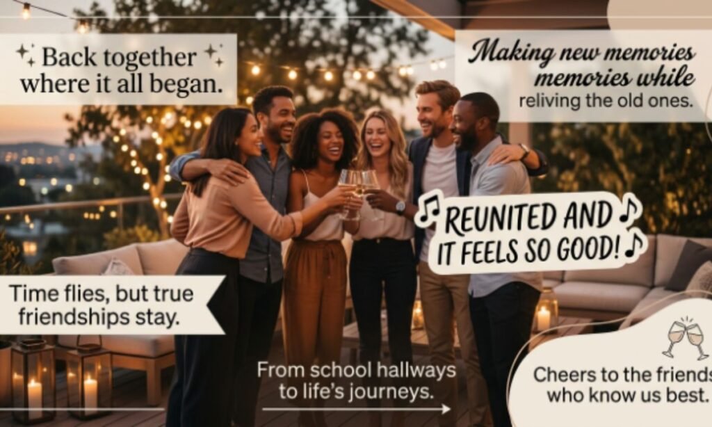 School Friends Reunion Captions