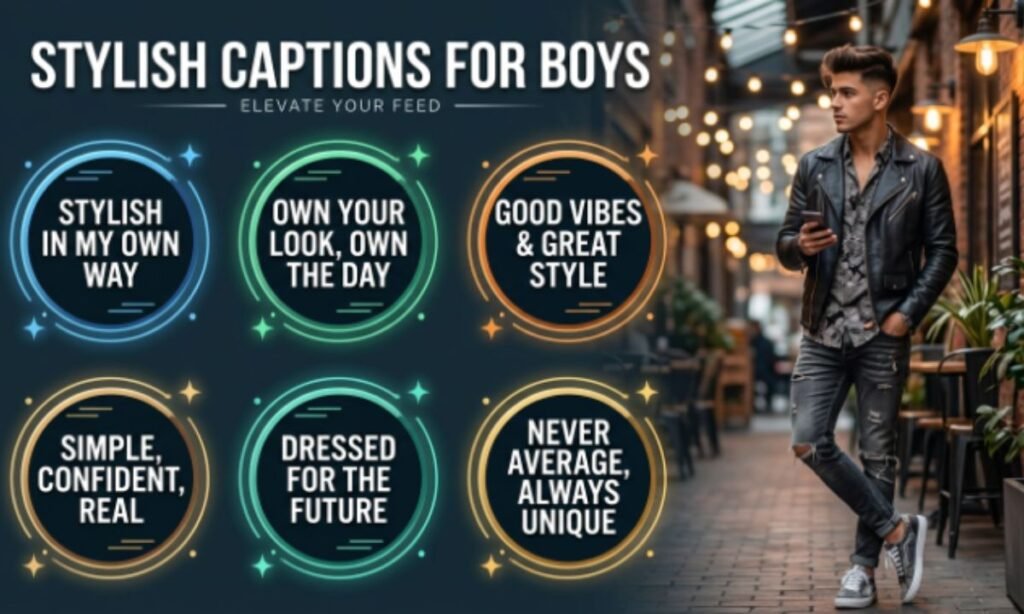Stylish Captions for Boys