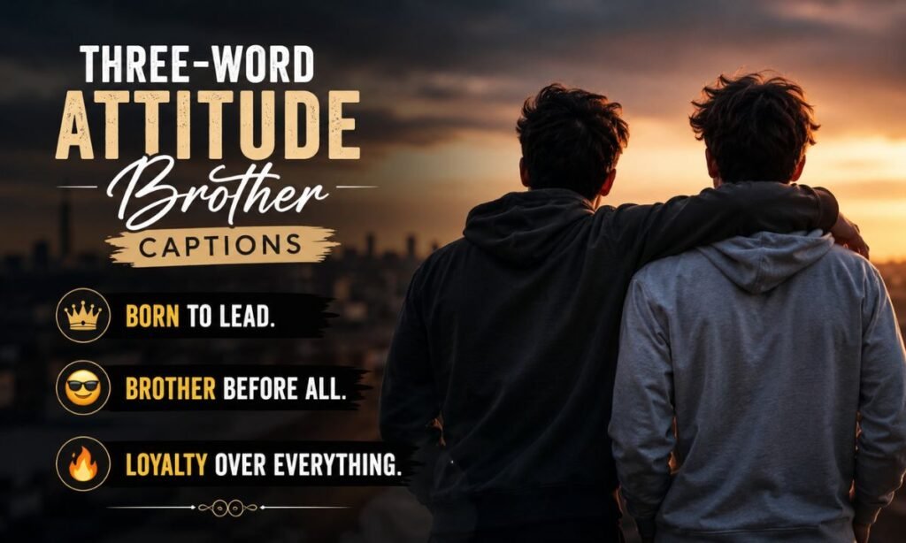 Three-word Attitude Brother Caption