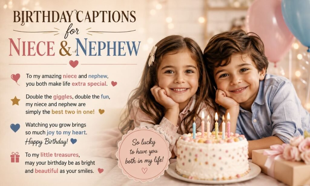 Birthday Captions for Niece and Nephew