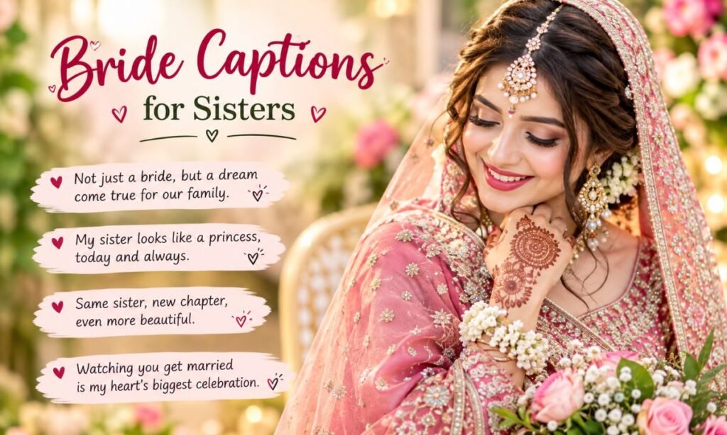 Bride Captions for Sisters