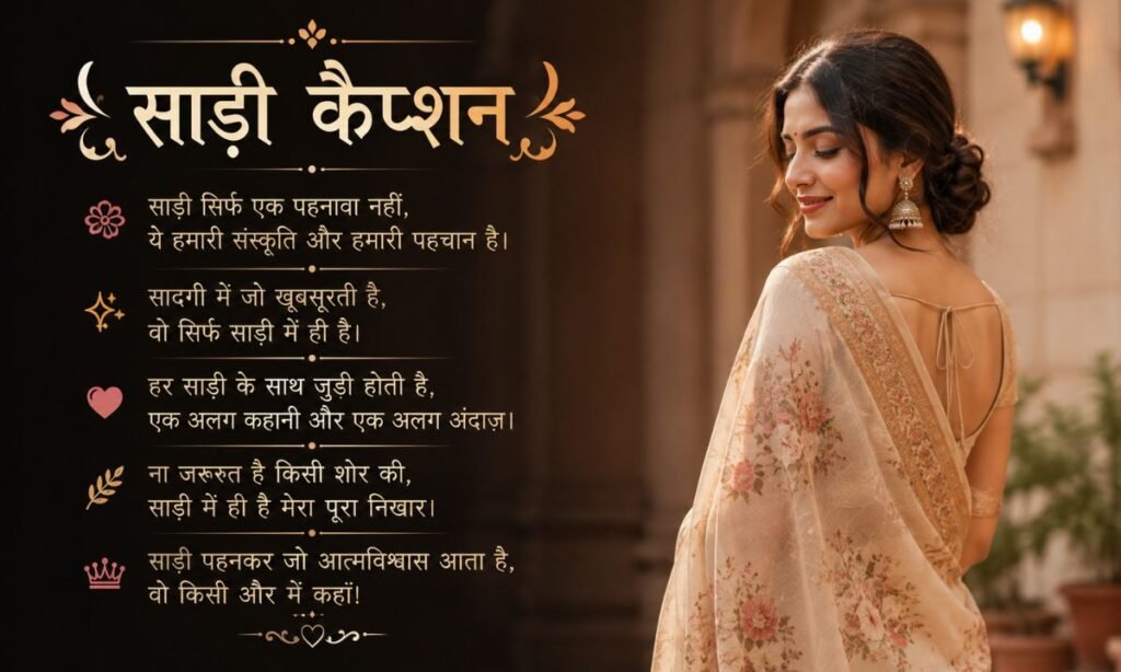 Captions for Saree Selfies in Hindi