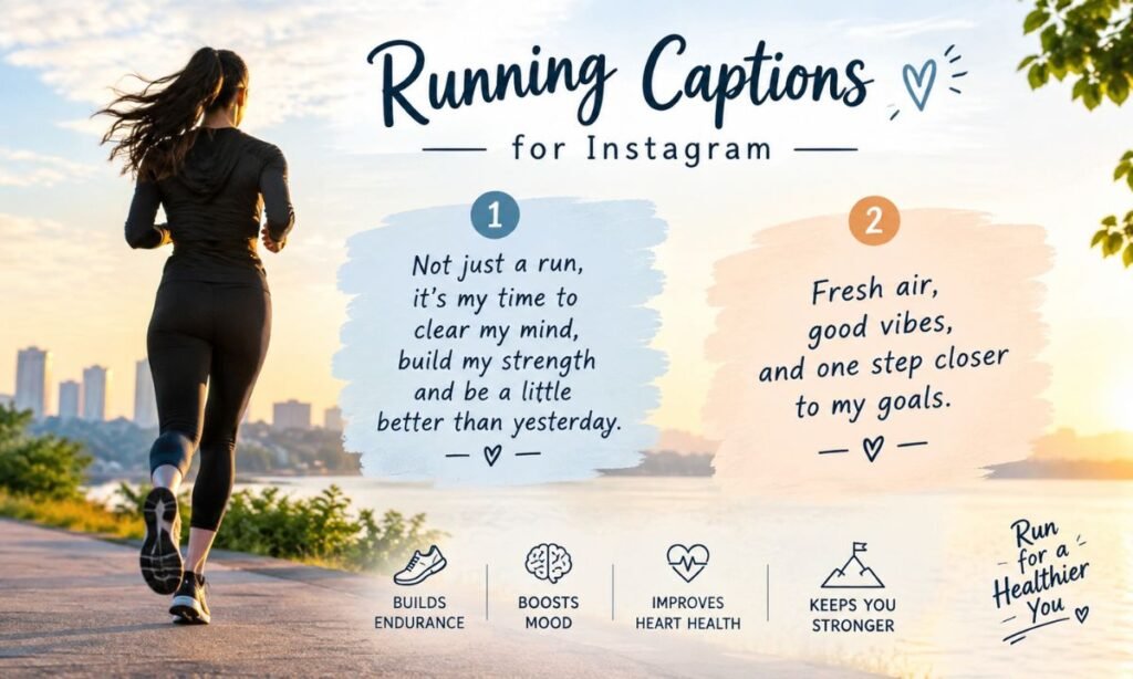Creative Running Captions for Instagram
