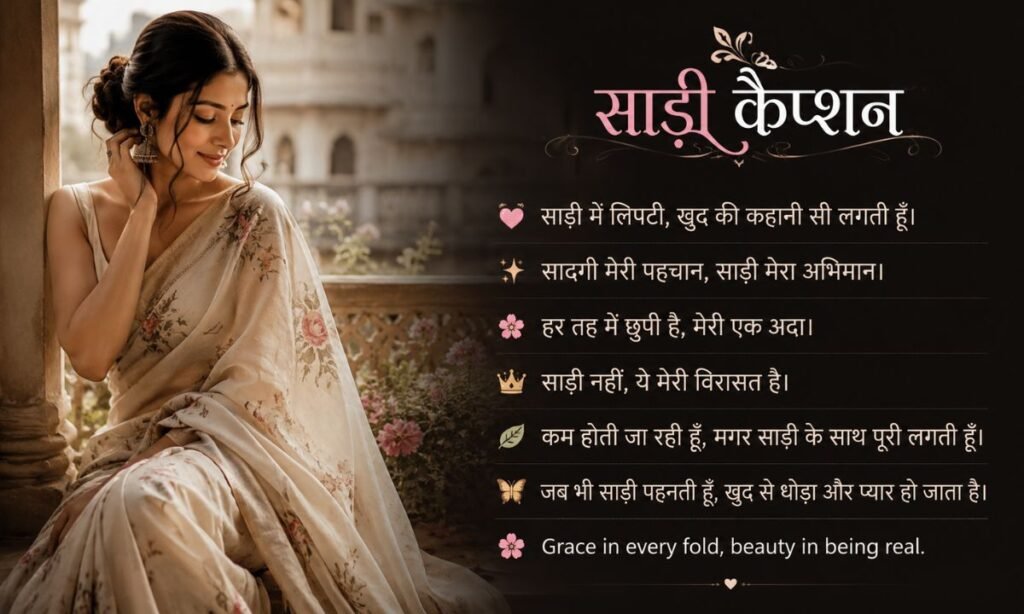Creative Saree Captions