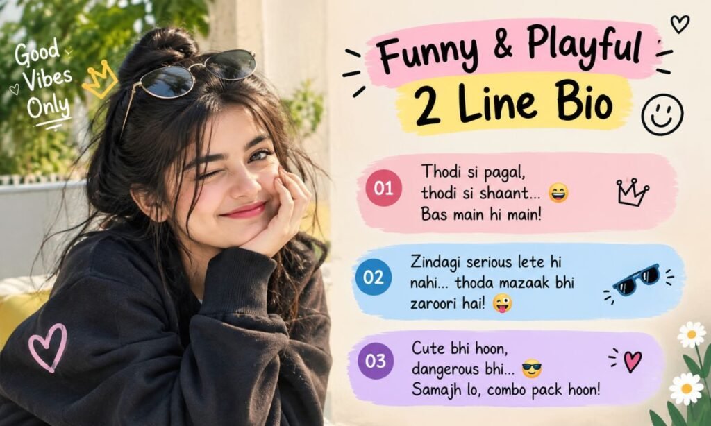 Funny & Playful 2 Line Bio