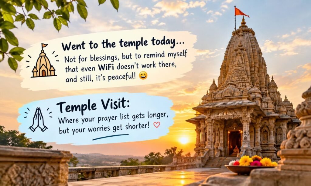 Funny Temple Instagram Captions