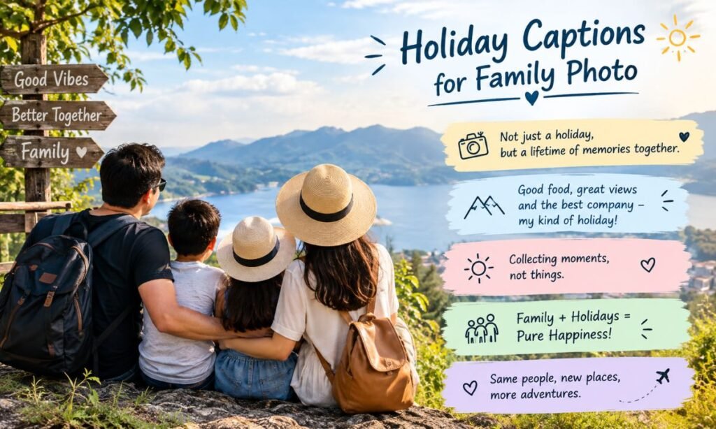 Holiday Captions for Family Photo