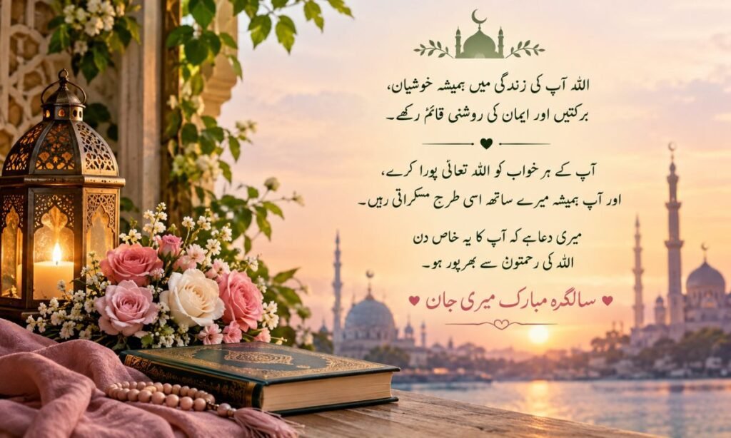 Islamic Birthday Wishes for Wife in Urdu