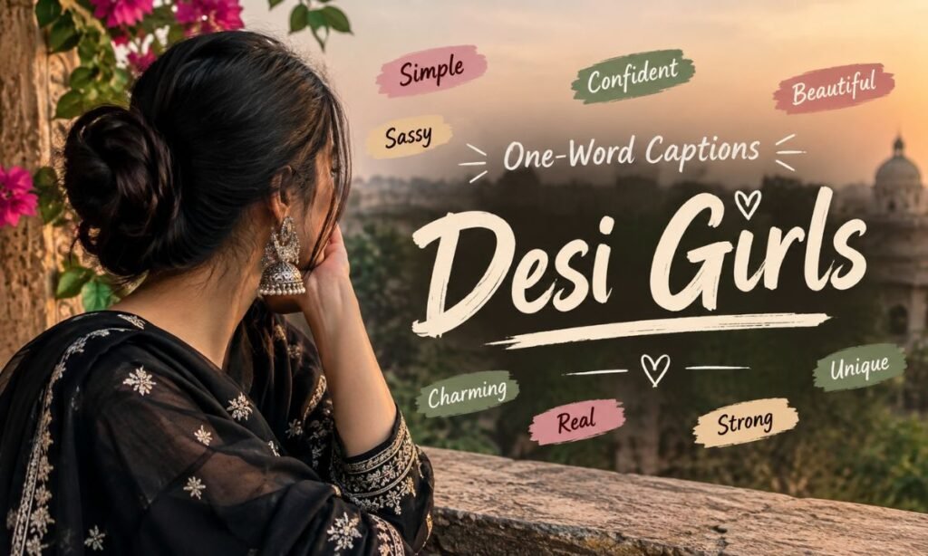 One-Word Desi Girls Captions
