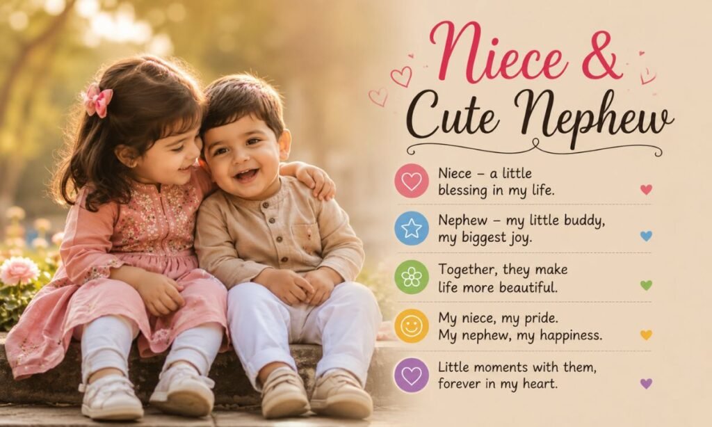 One-Word Niece and Cute Nephew Captions