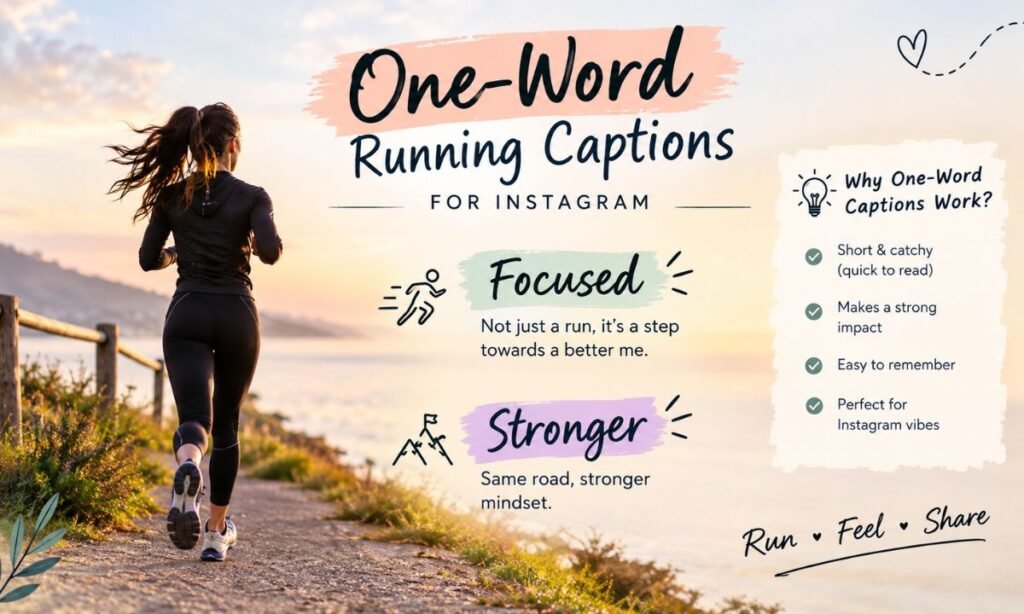 One-Word Running Captions for Instagram