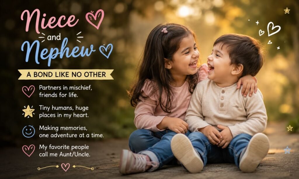Playful Niece and Nephew Captions