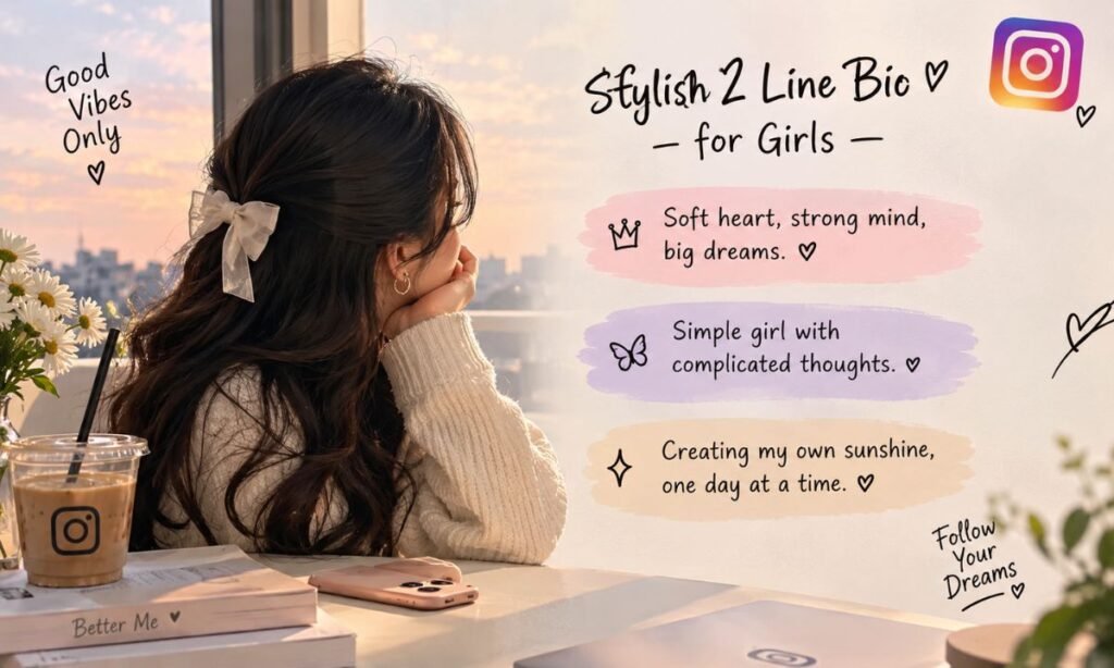 Stylish 2 Line Bio for Girls