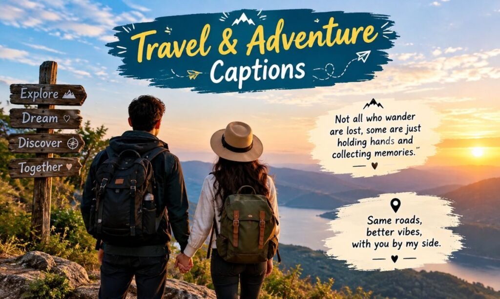 Travel & Adventure Holding Hands Captions