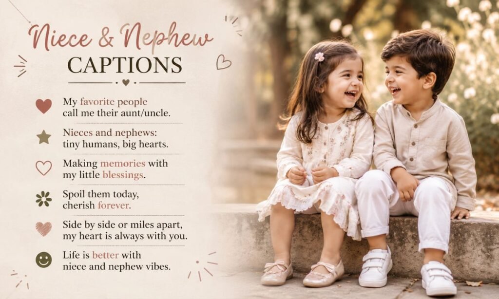 Trendy Instagram Captions for Niece and Nephew