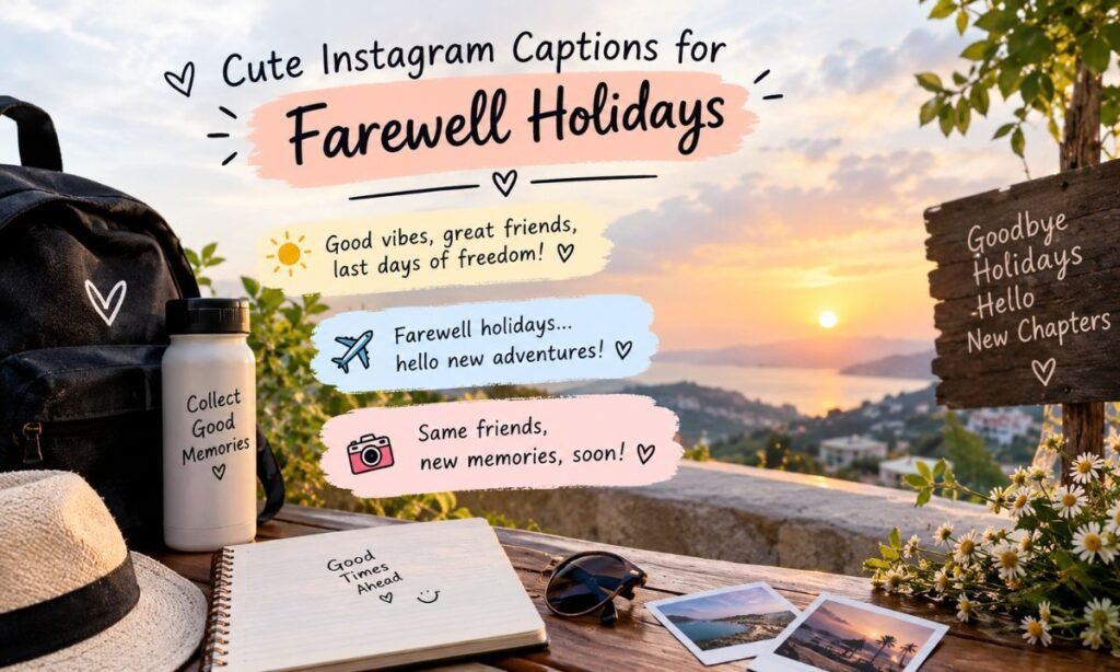 Cute Instagram Captions for Farewell Holidays