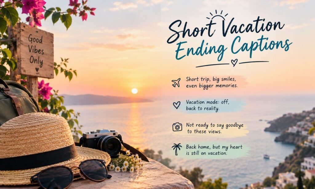 Short Vacation Ending Instagram Captions