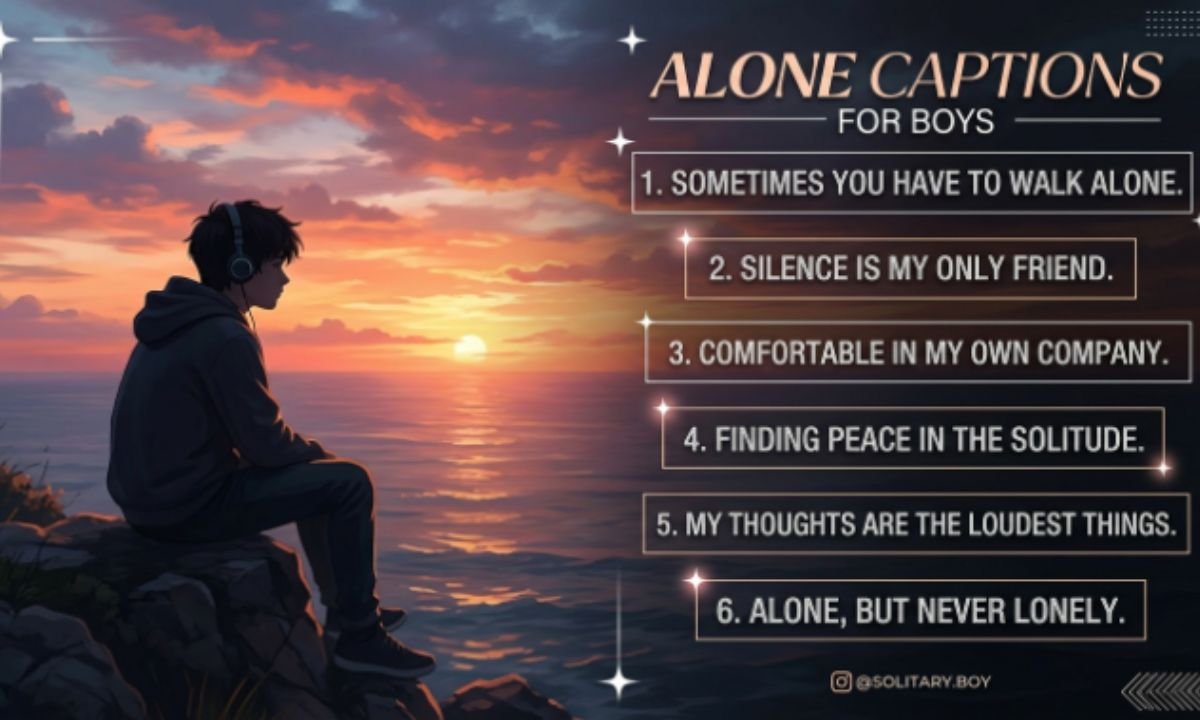 Alone Captions for Instagram for Boy